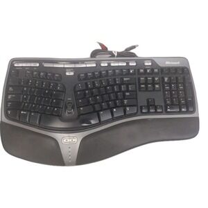 Microsoft Natural Ergonomic Computer Keyboard 4000 Black and Silver V 1.0 Tested